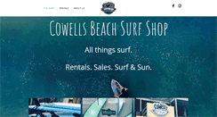 Desktop Screenshot of cowellssurfshop.com